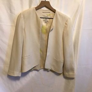 Wilfred cream open front blazer